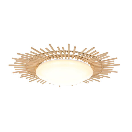 Anne Light & home Plafondlamp Aura Ø 50 Bamboe - wit Anne Light & home Plafondlamp Aura Ø 50 Bamboe - wit