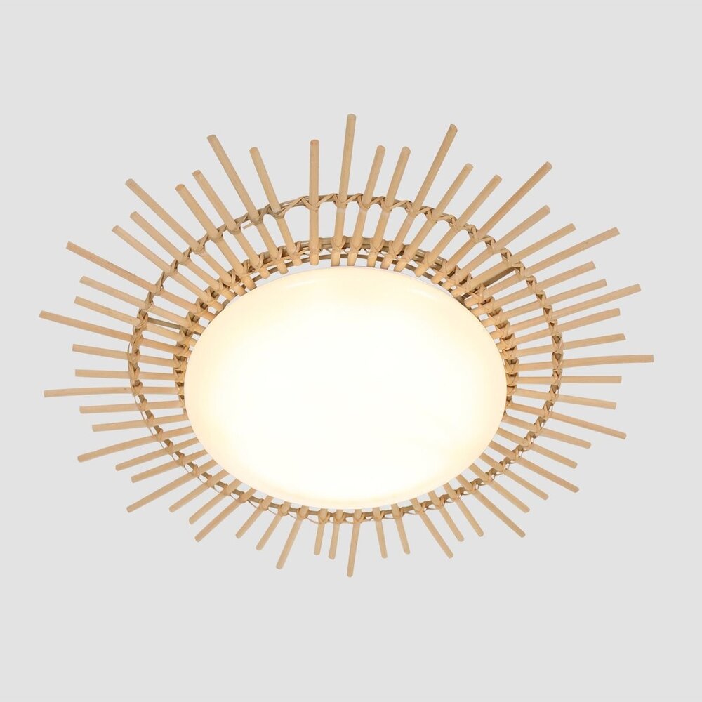 Anne Light & home Plafondlamp Aura Ø 50 Bamboe - wit Anne Light & home Plafondlamp Aura Ø 50 Bamboe - wit