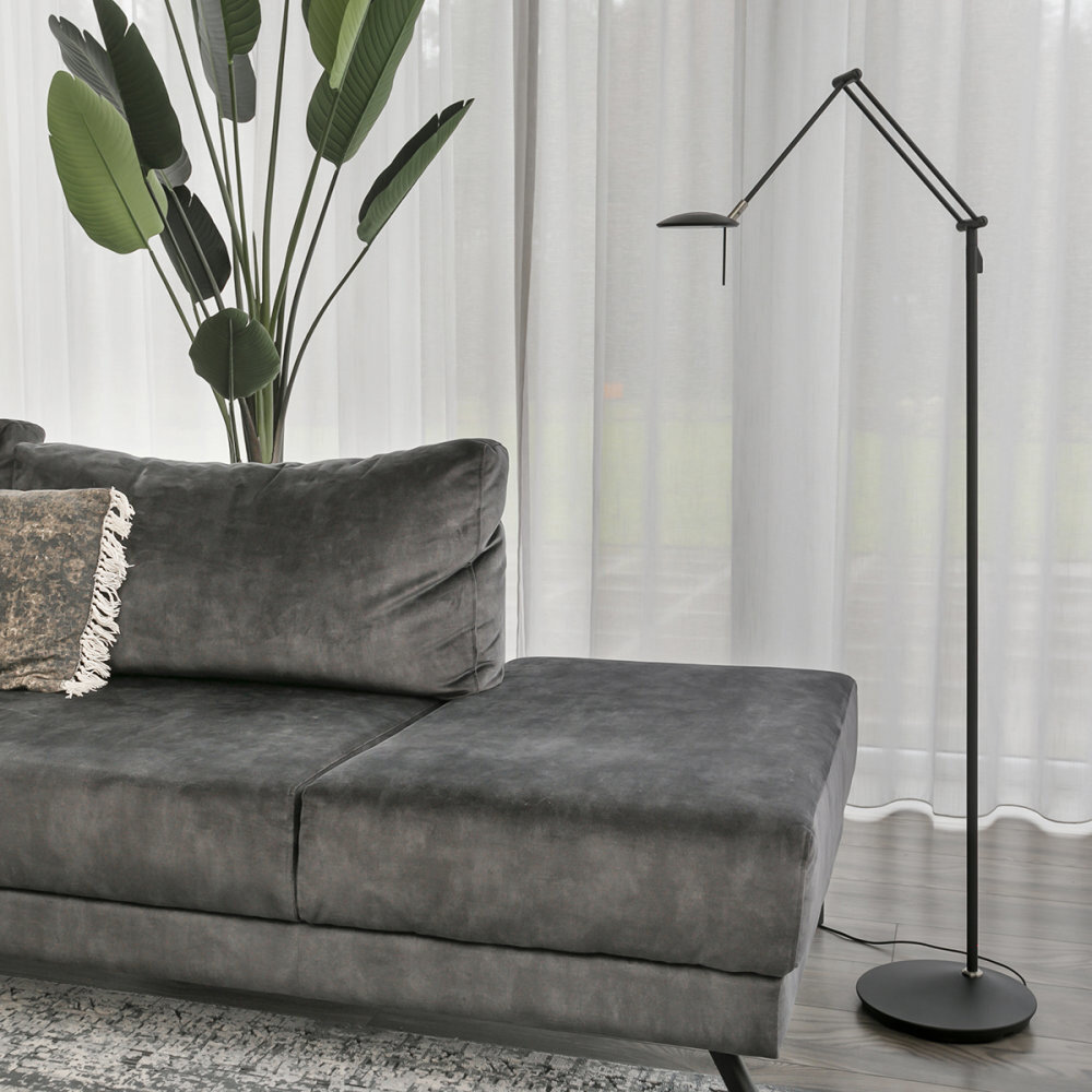 Steinhauer Vloerlamp 1 lichts LED knik zodiac 2108zw Steinhauer Vloerlamp 1 lichts LED knik zodiac 2108zw