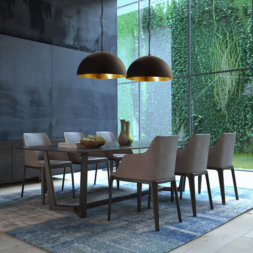 Steinhauer Hanglamp semicerikel 2556 zwart goud