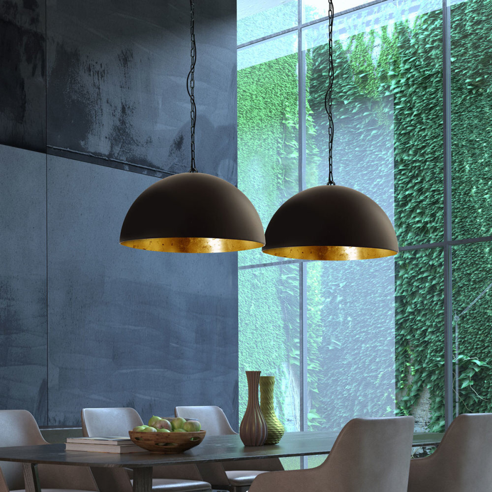 Steinhauer Hanglamp semicerikel 2556 zwart goud