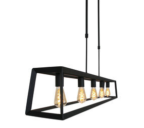 Mexlite Hanglamp buckley 2675zw zwart Mexlite Hanglamp buckley 2675zw zwart