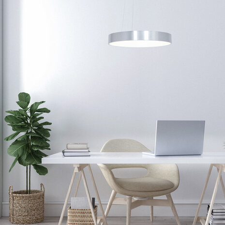 Steinhauer Hanglamp Ringlede Ø 48 cm 2695 zilver Steinhauer Hanglamp Ringlede Ø 48 cm 2695 zilver