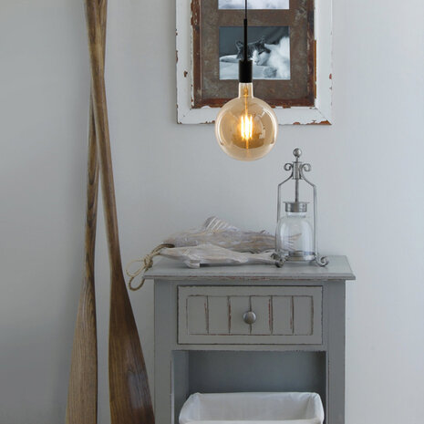 Mexlite Hanglamp minimalics 2701zw zwart Mexlite Hanglamp minimalics 2701zw zwart