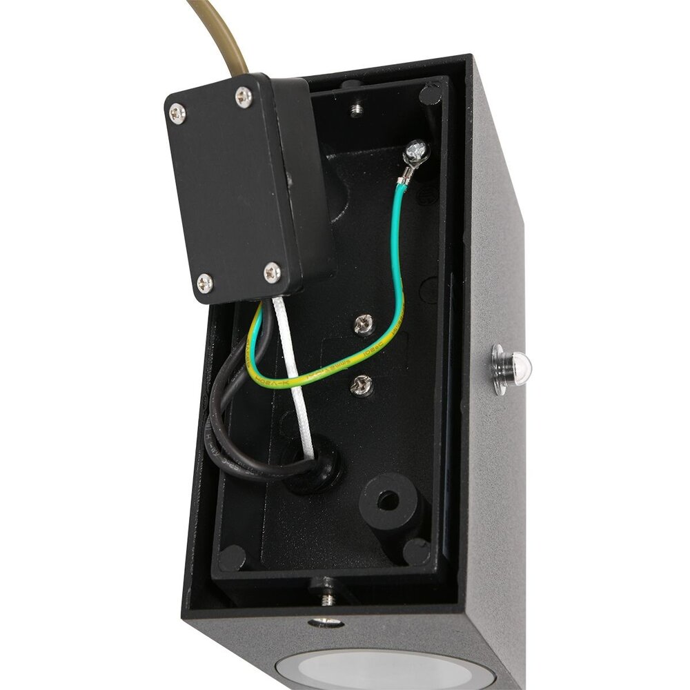 Steinhauer Buitenlamp Logan vierkant incl. LED dag nacht sensor zwart