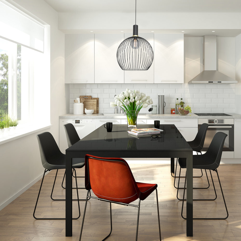 Mexlite Hanglamp aureole 3068zw zwart Mexlite Hanglamp aureole 3068zw zwart