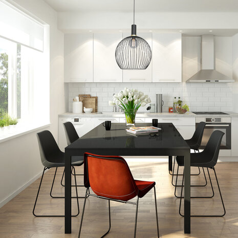 Mexlite Hanglamp aureole 3068zw zwart Mexlite Hanglamp aureole 3068zw zwart