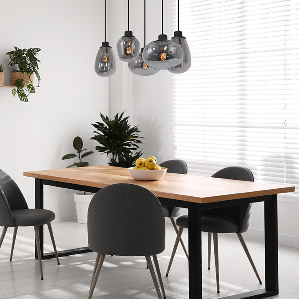 Steinhauer Hanglamp reflexion L 100 x B 25 cm 3078 zwart Steinhauer Hanglamp reflexion L 100 x B 25 cm 3078 zwart