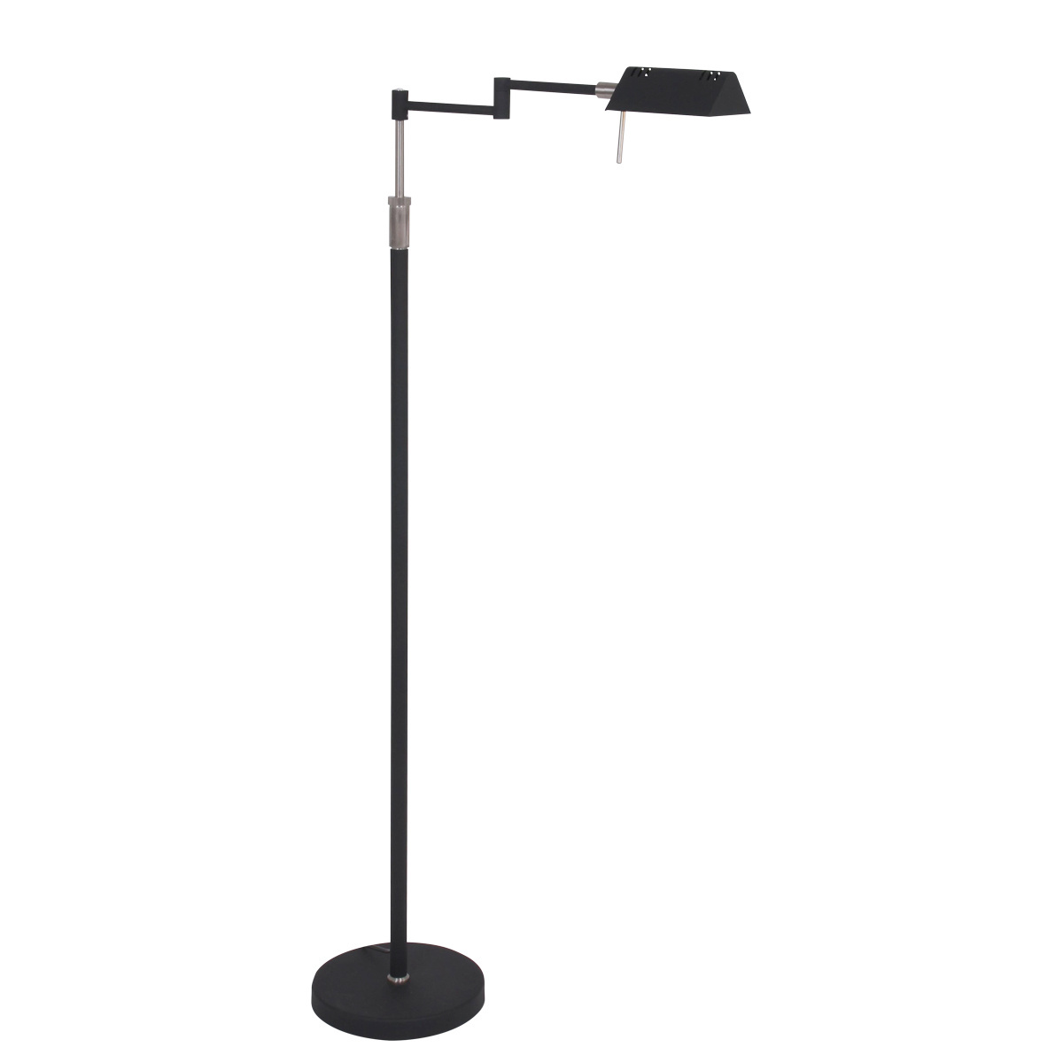 Lightning Moderne Vloerlamp 1-l. Dakkap Medium Zwart