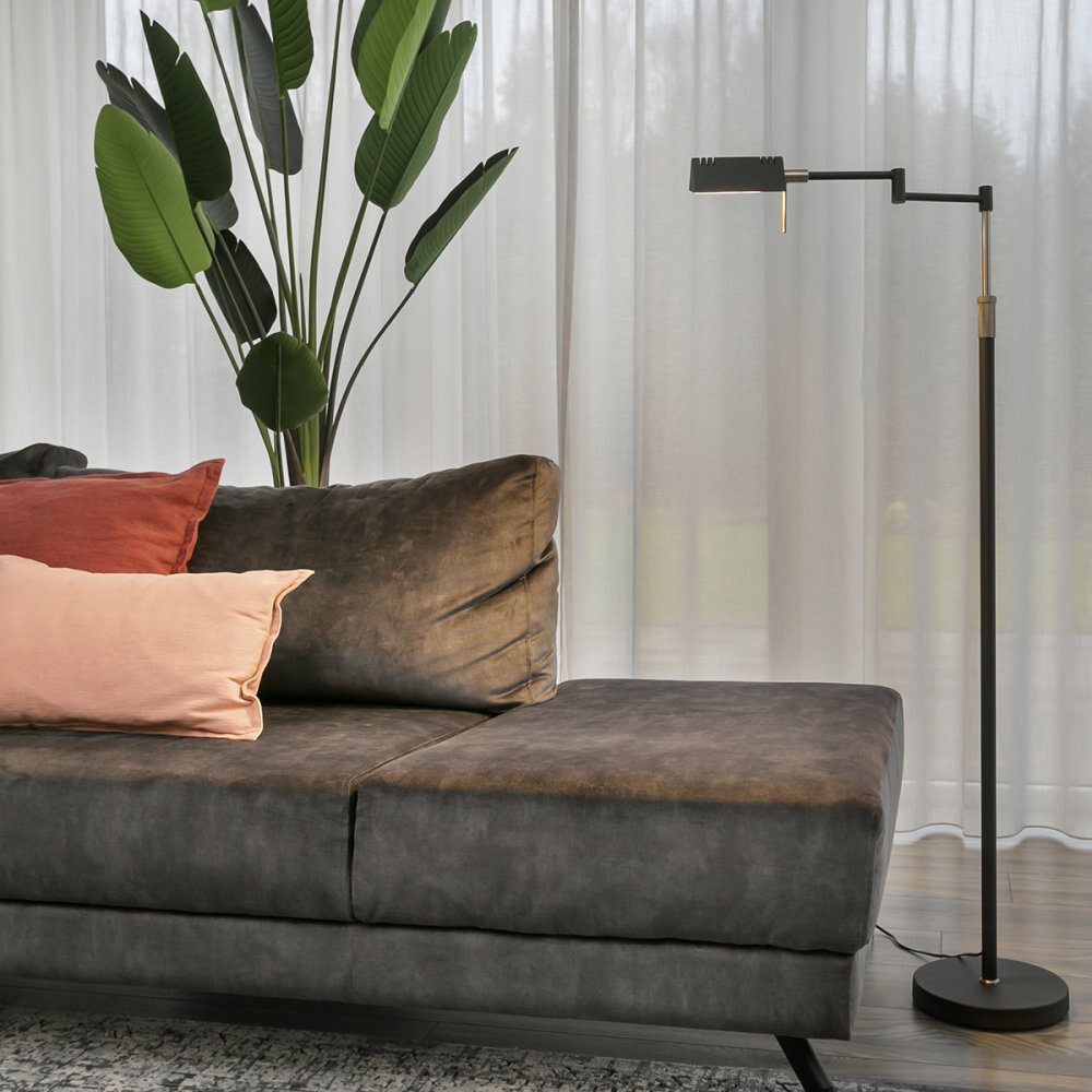 Mexlite Vloerlamp karl 5895zw zwart Mexlite Vloerlamp karl 5895zw zwart