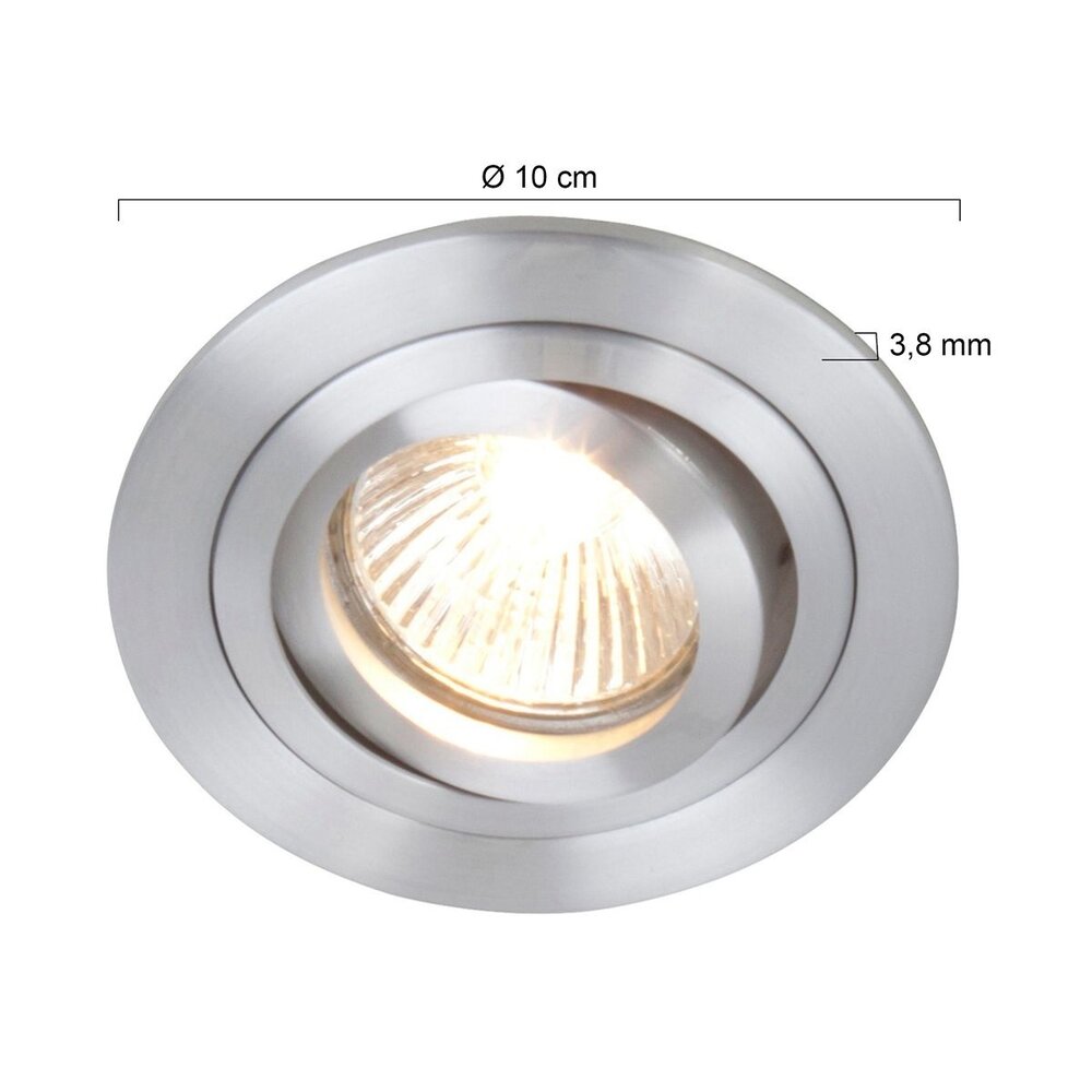 Steinhauer Inbouwspot 7304st staal Steinhauer Inbouwspot 7304st staal