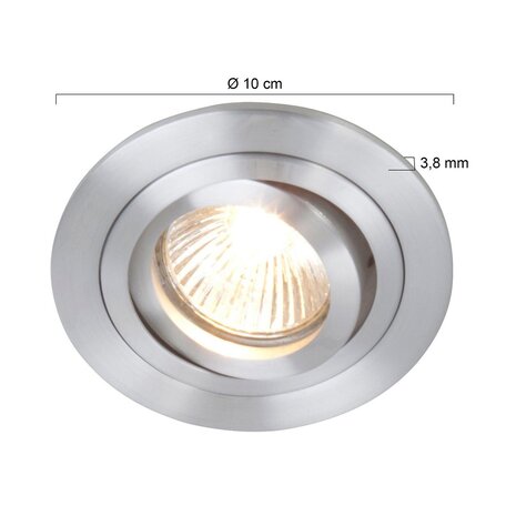 Steinhauer Inbouwspot 7304st staal Steinhauer Inbouwspot 7304st staal