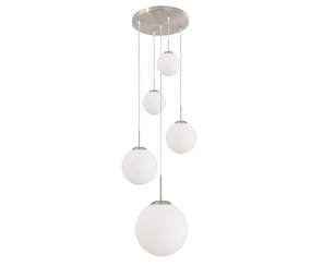 Anne Light & home Hanglamp bollique Ø 60 cm 7376 staal Anne Light & home Hanglamp bollique Ø 60 cm 7376 staal