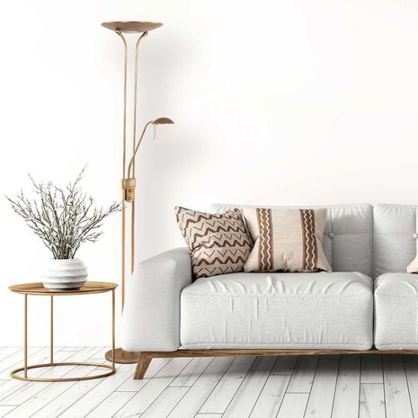 Mexlite Vloerlamp Biron H 180 cm DIM brons