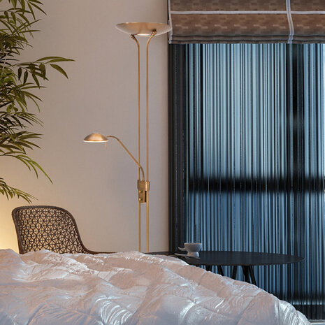 Mexlite Vloerlamp Biron H 180 cm DIM brons