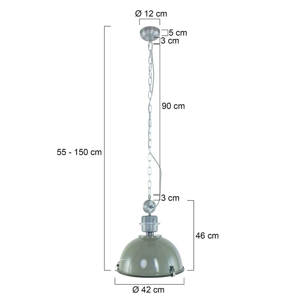 Steinhauer Hanglamp industrieel 7586g groen Steinhauer Hanglamp industrieel 7586g groen
