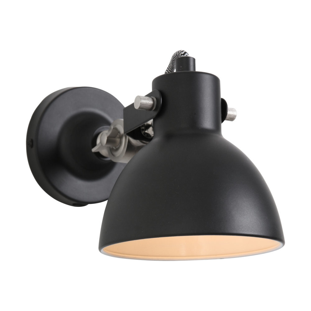 Lightning Industriele Wandlamp 1-l. Zwart