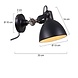 Mexlite Wandlamp cera 7647zw zwart Mexlite Wandlamp cera 7647zw zwart