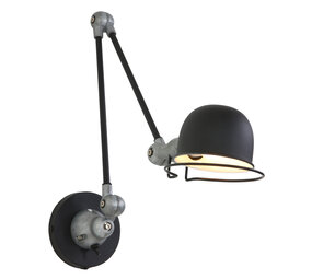 Mexlite Wandlamp davin 7656zw zwart Mexlite Wandlamp davin 7656zw zwart