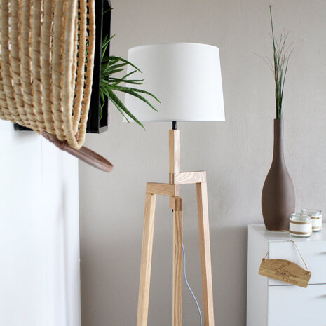 Mexlite Vloerlamp sabi 7661be berken Mexlite Vloerlamp sabi 7661be berken
