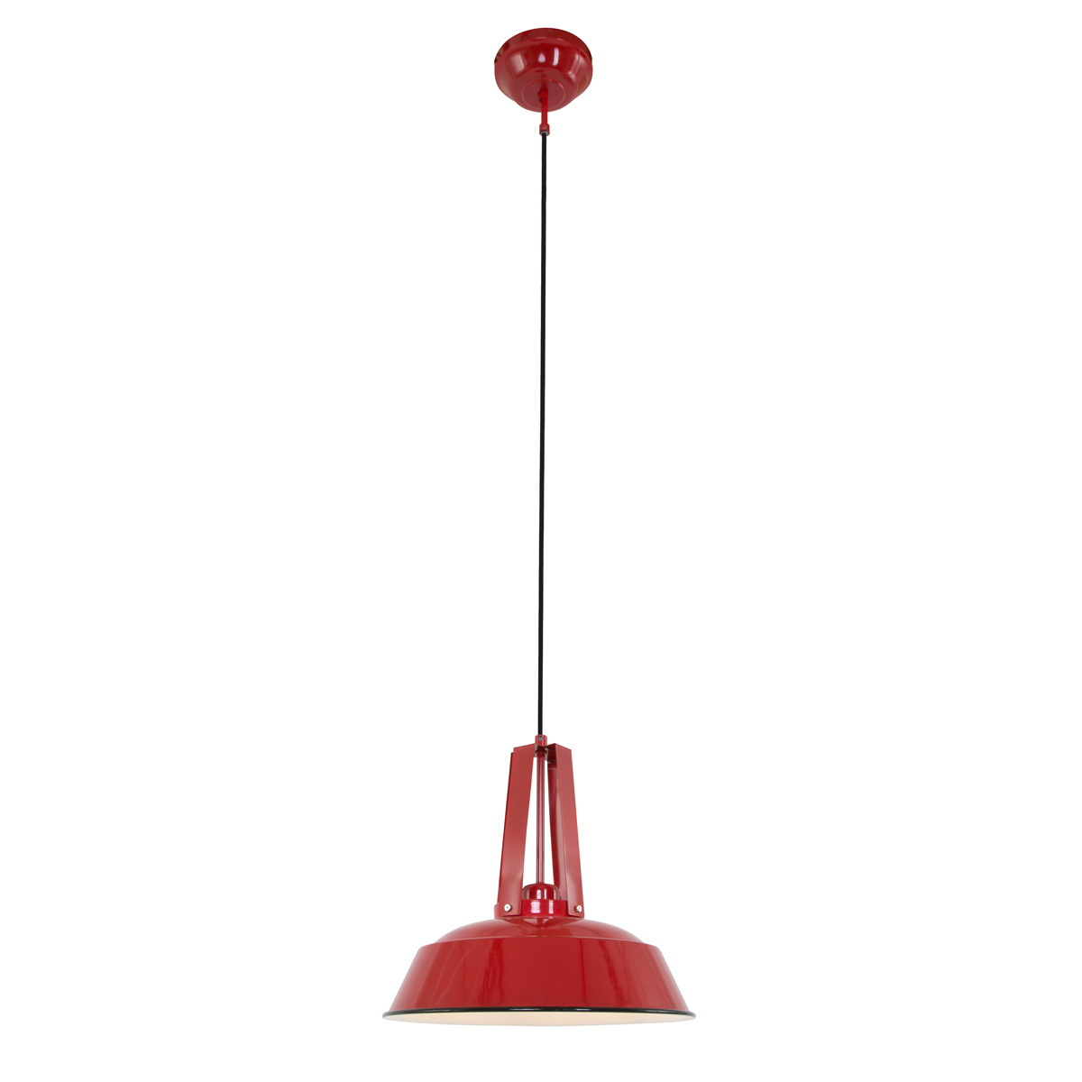 Lightning Donald Hanglamp 1-l. metaal 43cm Rood