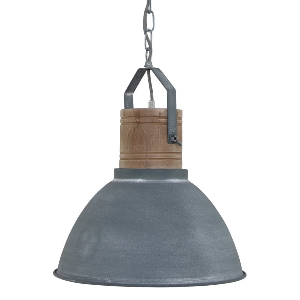 Lightning Industriele Hanglamp grijs-hout Grijs