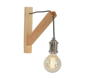 Mexlite Wandlamp dion 7787be berken Mexlite Wandlamp dion 7787be berken