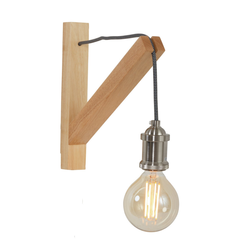 Lightning Gand Wandlamp 1-l. Bruin