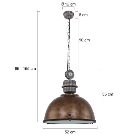 Steinhauer Hanglamp bikkelxxl 7834b bruin Steinhauer Hanglamp bikkelxxl 7834b bruin