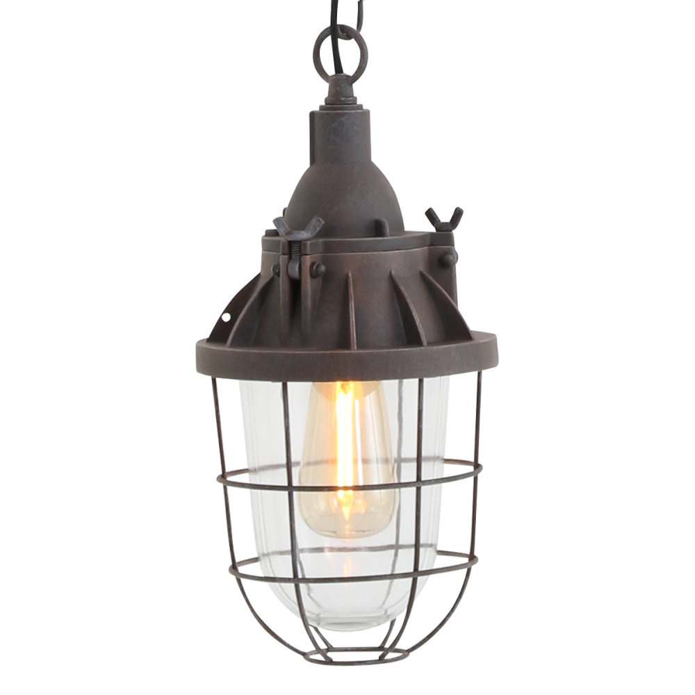 Lightning Industriele Hanglamp 1-l. lantaarn Bruin