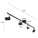 Steinhauer Spot natasja LED 7904zw zwart Steinhauer Spot natasja LED 7904zw zwart