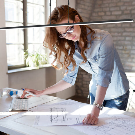 Steinhauer Hanglamp Zelena L 155 cm 7971zw zwart