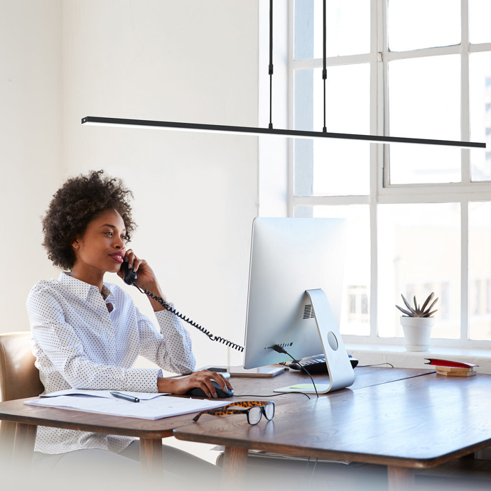 Steinhauer Hanglamp Zelena L 155 cm 7971zw zwart