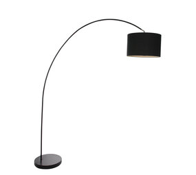 Mexlite Vloerlamp solva 7976zw zwart kap Mexlite Vloerlamp solva 7976zw zwart kap