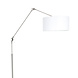Steinhauer Vloerlamp prestige chic 8100st staal kap chintz wit Steinhauer Vloerlamp prestige chic 8100st staal kap chintz wit