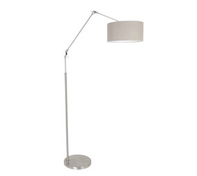 Steinhauer Vloerlamp prestige chic 8101st staal kap grijs linnen Steinhauer Vloerlamp prestige chic 8101st staal kap grijs linnen