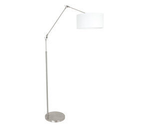 Steinhauer Vloerlamp prestige chic 8102st staal kap wit linnen Steinhauer Vloerlamp prestige chic 8102st staal kap wit linnen