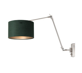 Steinhauer Wandlamp prestige chic 8109 staal kap groen velours Steinhauer Wandlamp prestige chic 8109 staal kap groen velours