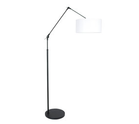 Steinhauer Vloerlamp prestige chic 8112zw zwart kap chintz wit Steinhauer Vloerlamp prestige chic 8112zw zwart kap chintz wit