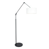 Steinhauer Vloerlamp prestige chic 8114zw zwart kap wit linnen Steinhauer Vloerlamp prestige chic 8114zw zwart kap wit linnen