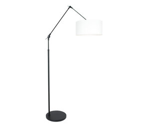Steinhauer Vloerlamp prestige chic 8114zw zwart kap wit linnen