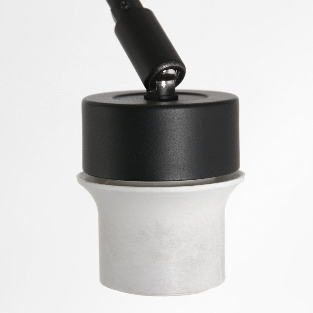 Steinhauer Vloerlamp prestige chic 8114zw zwart kap wit linnen