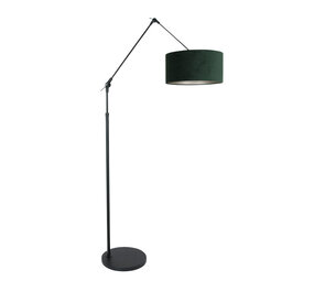 Steinhauer Vloerlamp prestige chic 8115zw zwart kap groen velours