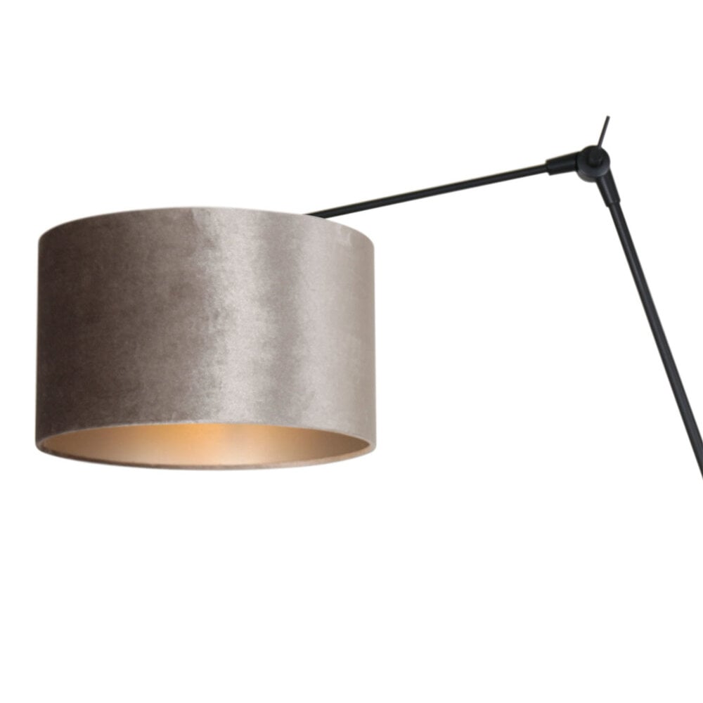 Steinhauer Wandlamp prestige chic 8122 zwart kap zilver velours