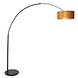 Steinhauer Vloerlamp Sparkled light 8129 zwart kap gouden velours Steinhauer Vloerlamp Sparkled light 8129 zwart kap gouden velours