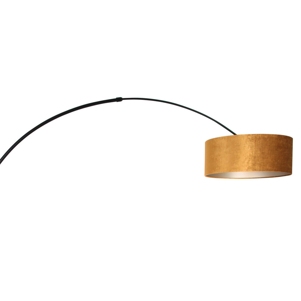 Steinhauer Vloerlamp Sparkled light 8129 zwart kap gouden velours