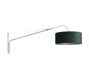 Steinhauer Wandlamp elegant classy 8130 staal velours kap groen Steinhauer Wandlamp elegant classy 8130 staal velours kap groen