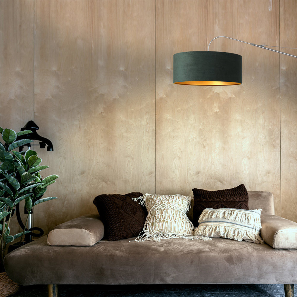 Steinhauer Wandlamp elegant classy 8130 staal velours kap groen