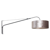 Steinhauer Wandlamp elegant classy 8134 zwart zilver velours kap Steinhauer Wandlamp elegant classy 8134 zwart zilver velours kap