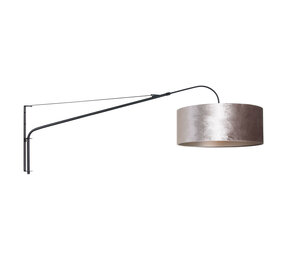Steinhauer Wandlamp elegant classy 8134 zwart zilver velours kap Steinhauer Wandlamp elegant classy 8134 zwart zilver velours kap